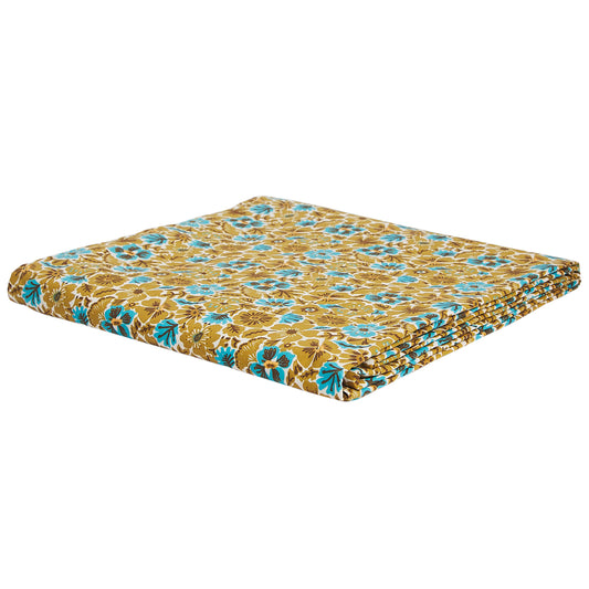 Magnolia Cotton Sheets Turquoise ~ Flat Sheet