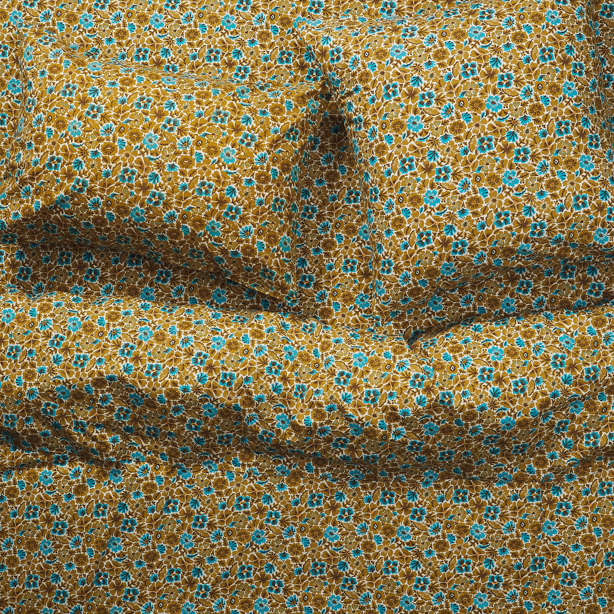 Magnolia Cotton Sheets Turquoise ~ Flat Sheet