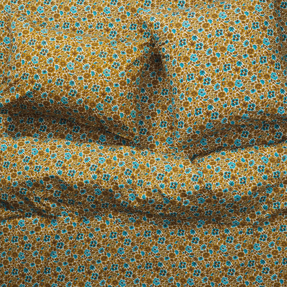 Magnolia Cotton Sheets Turquoise ~ Flat Sheet
