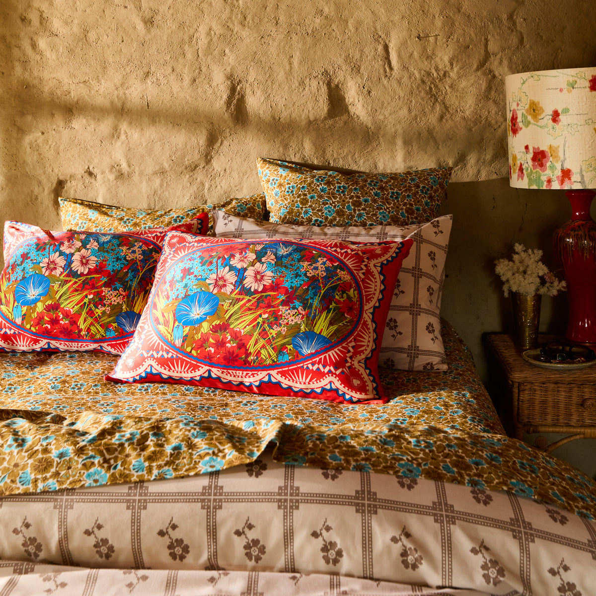Magnolia Cotton Sheets Turquoise ~ Flat Sheet