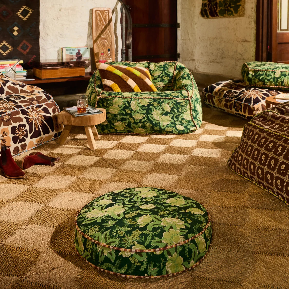 Sierra Jacquard Round Floor Cushion