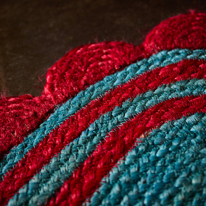 Mavis Jute Mat - Turquoise