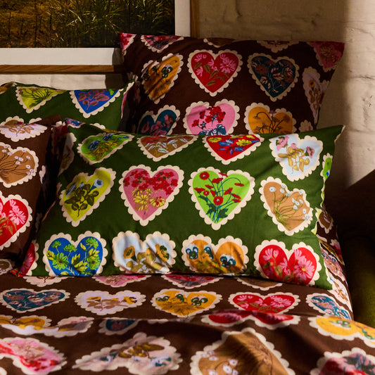 Loretta Cotton Pillowcase Set - Hunter Green