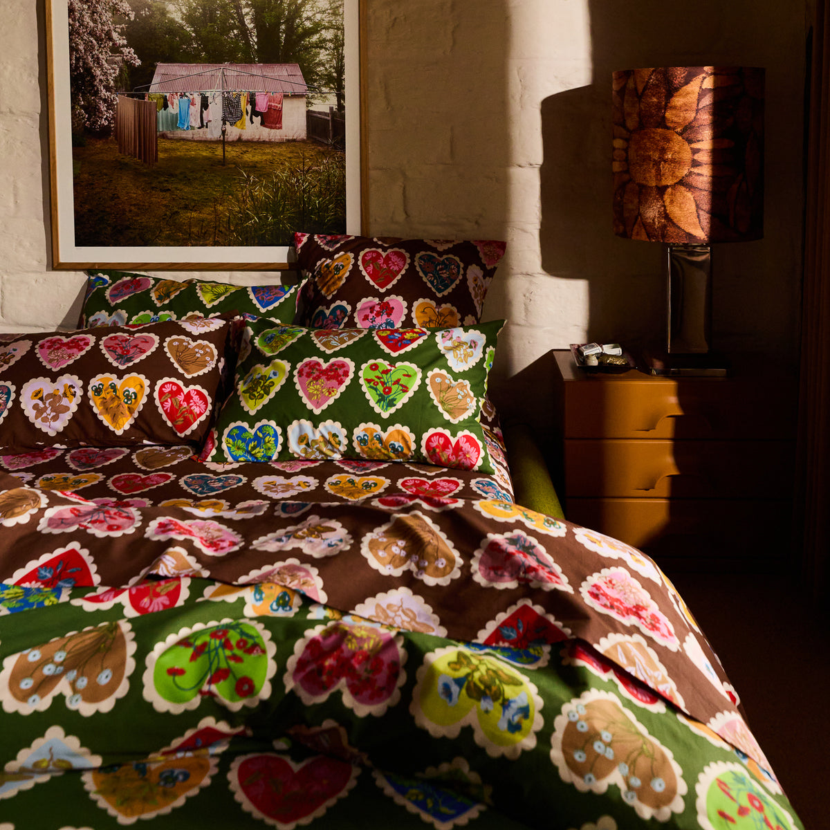 Loretta Cotton Pillowcase Set - Hunter Green