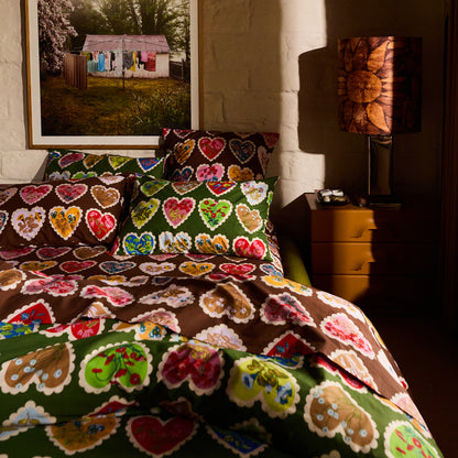 Loretta Cotton Pillowcase Set - Hunter Green