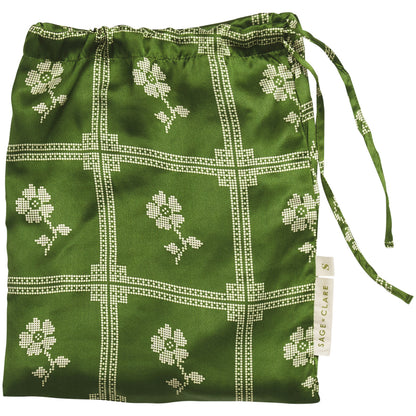 Bonny Silk Pillowcase - Hunter Green