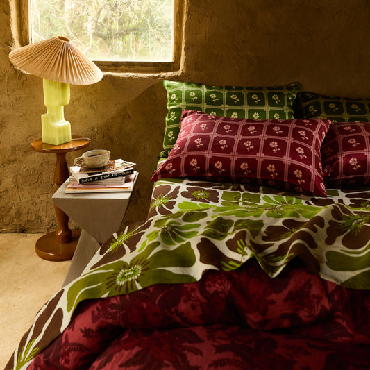 Bonny Silk Pillowcase - Burnt Cherry