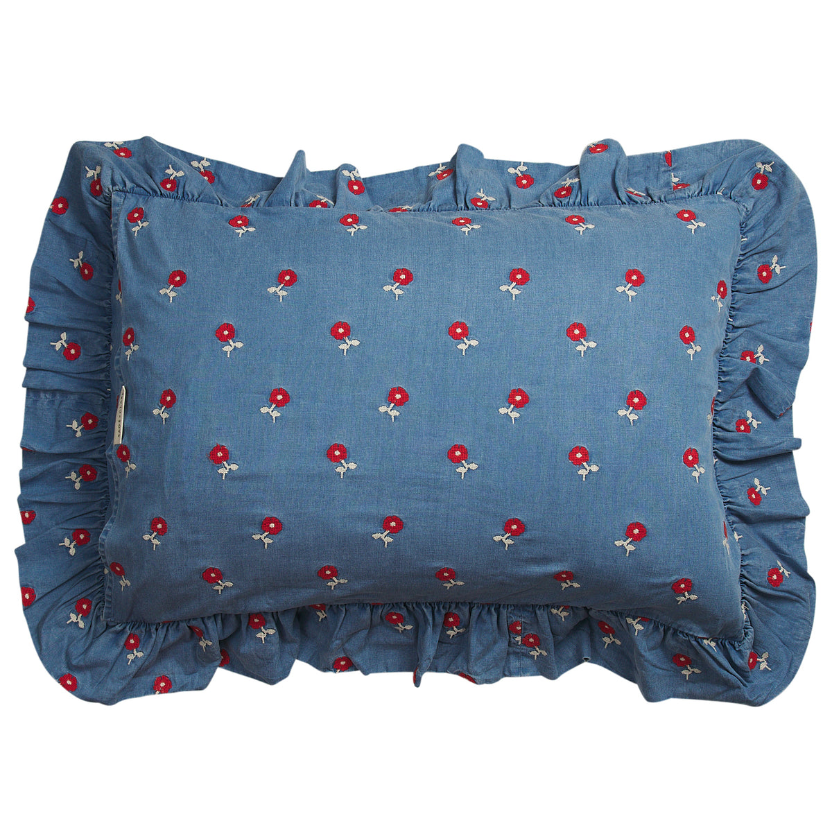 Anneliese Ruffle Pillowcase (x1) - Poppy