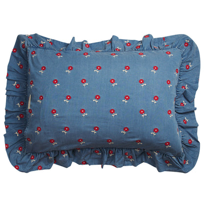 Anneliese Ruffle Pillowcase (x1) - Poppy