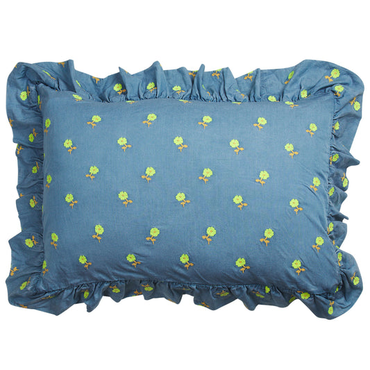 Anneliese Ruffle Pillowcase (x1) - Peridot