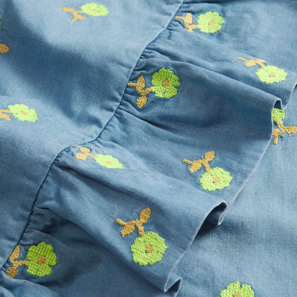 Anneliese Ruffle Pillowcase (x1) - Peridot