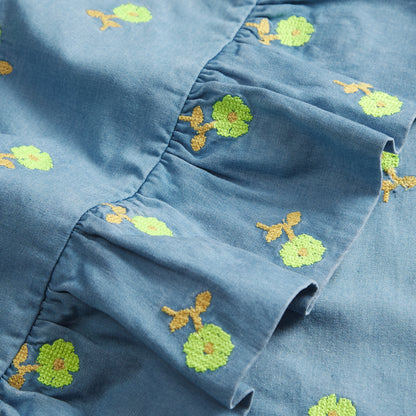 Anneliese Ruffle Pillowcase (x1) - Peridot