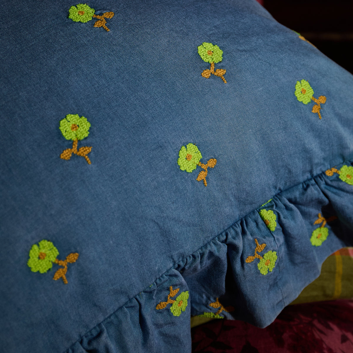 Anneliese Ruffle Pillowcase (x1) - Peridot