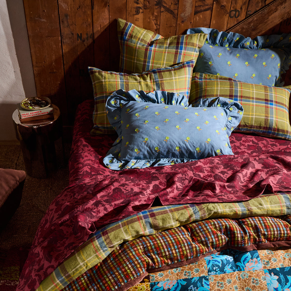 Anneliese Ruffle Pillowcase (x1) - Peridot