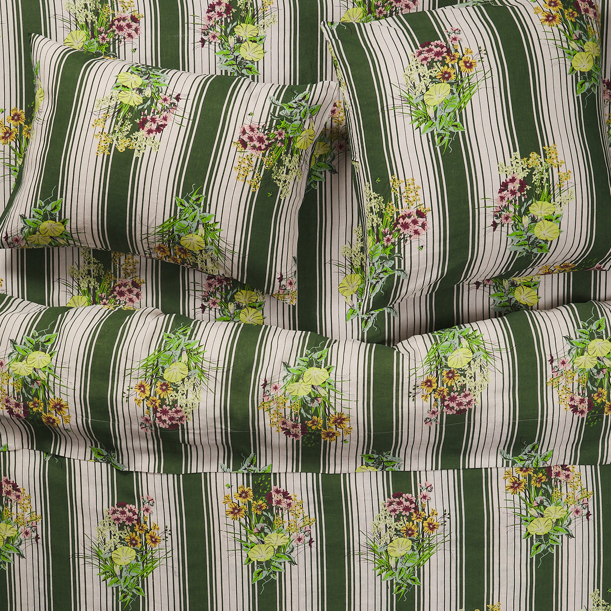 Dempsey Linen Pillowcase Set - Hunter Green
