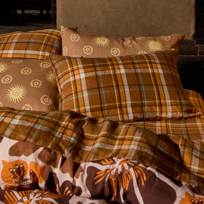 Frances Linen Pillowcase Set - Sable