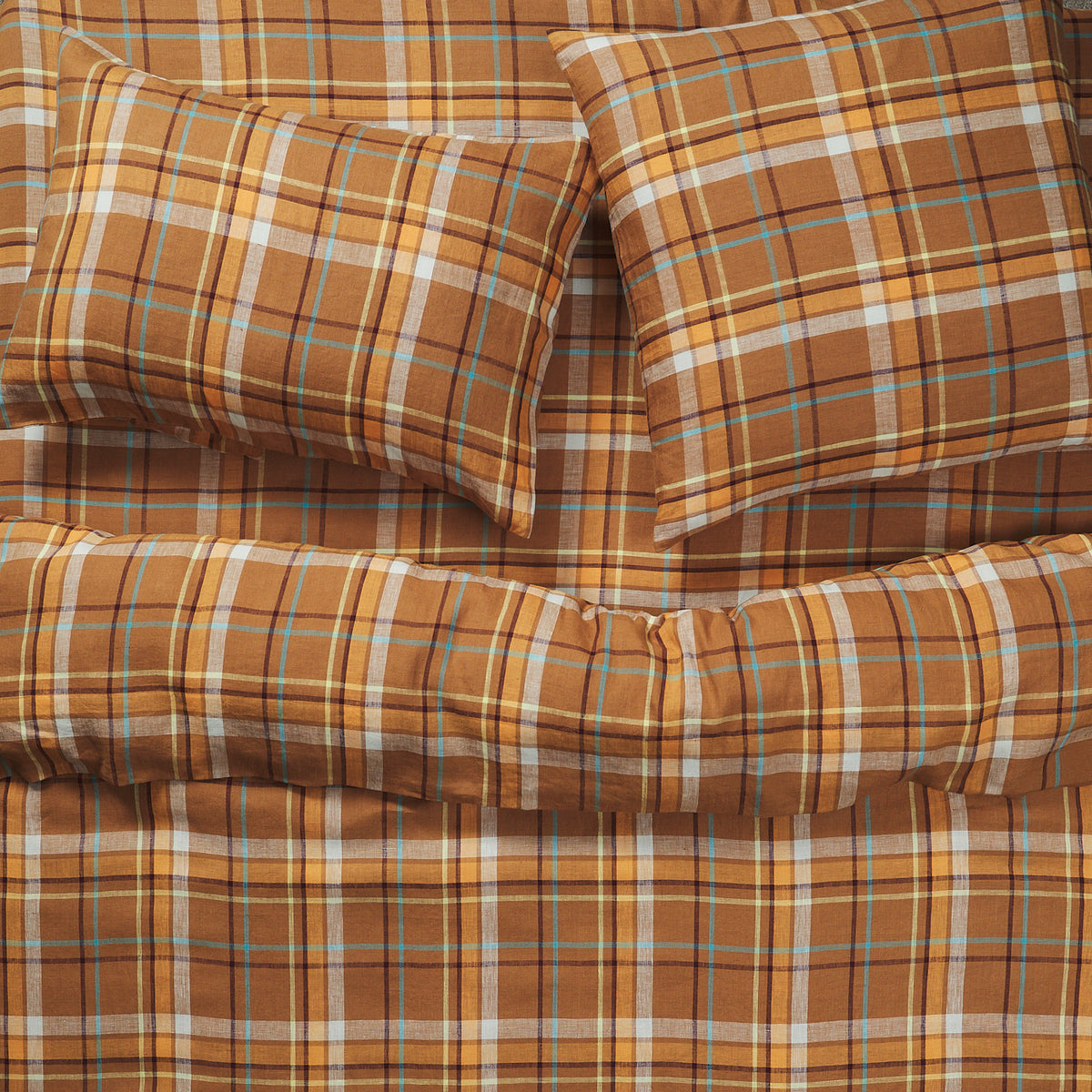 Frances Linen Pillowcase Set - Sable