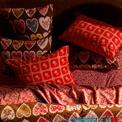 Bonny Cotton Pillowcase Set - Poppy