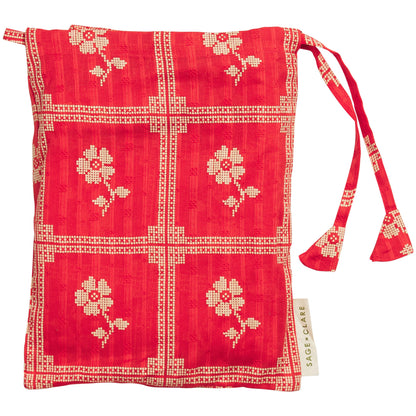 Bonny Cotton Pillowcase Set - Poppy