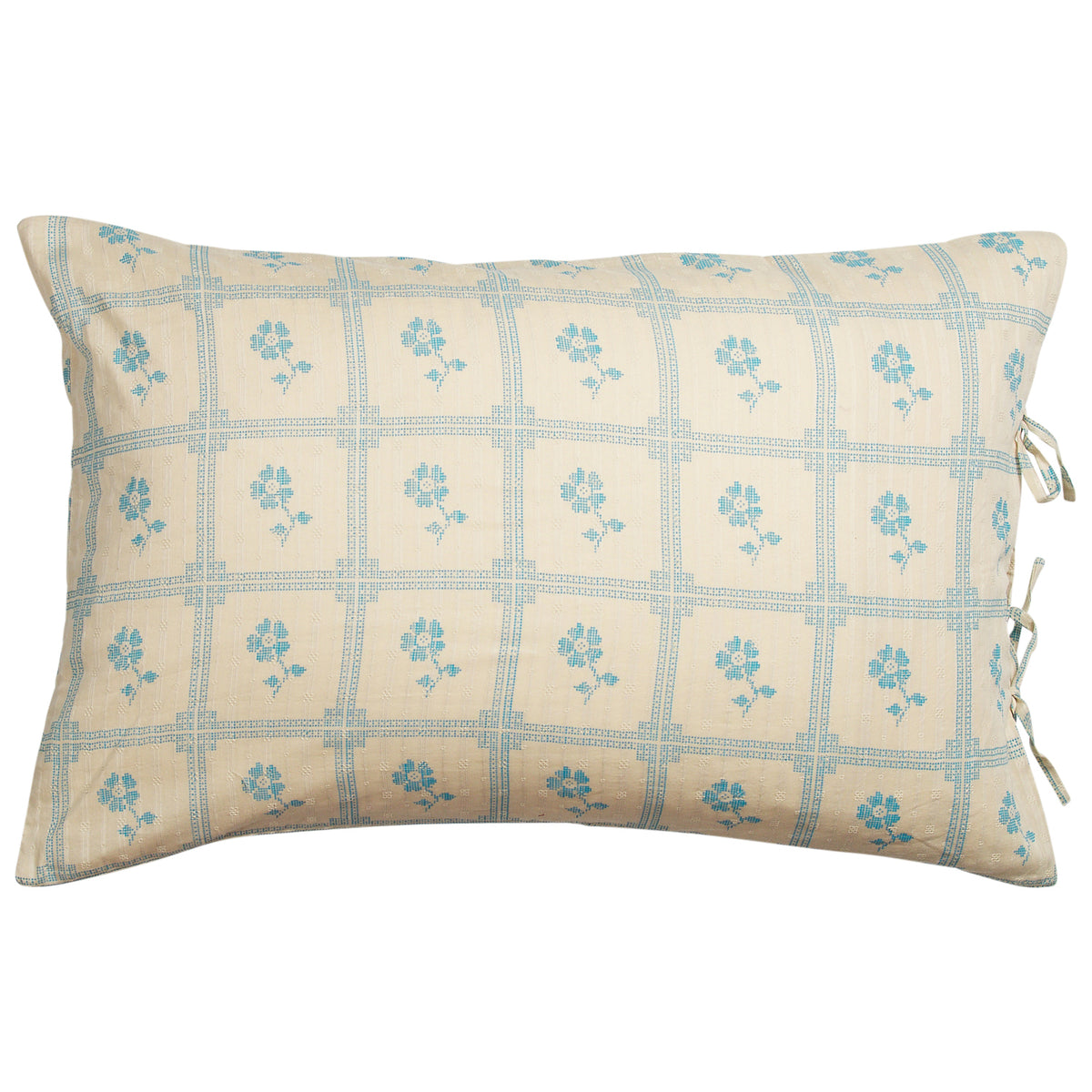 Bonny Cotton Pillowcase Set - Turquoise