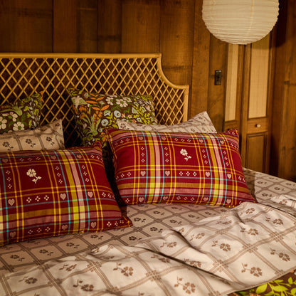 Josephine Cotton Pillowcase Set ~ Sienna