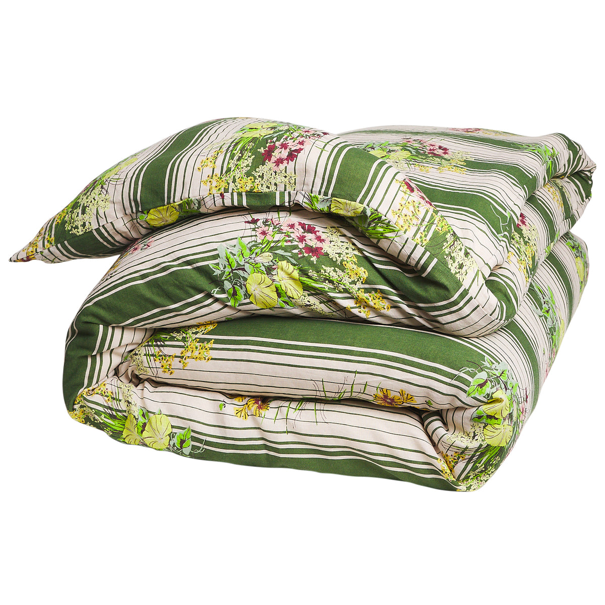 Dempsey Linen Quilt Cover - Hunter Green