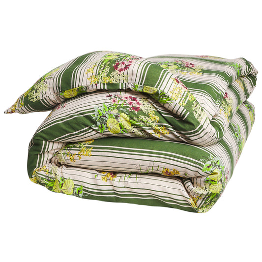 Dempsey Linen Quilt Cover - Hunter Green