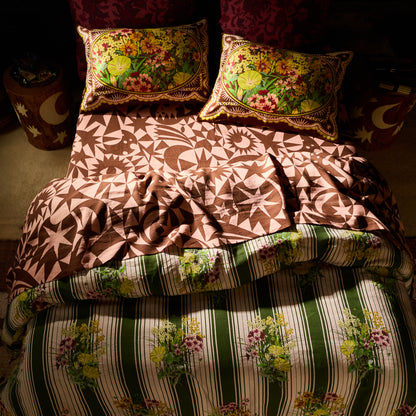 Dempsey Linen Quilt Cover - Hunter Green
