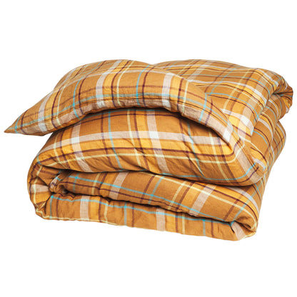 Frances Linen Quilt Cover - Sable