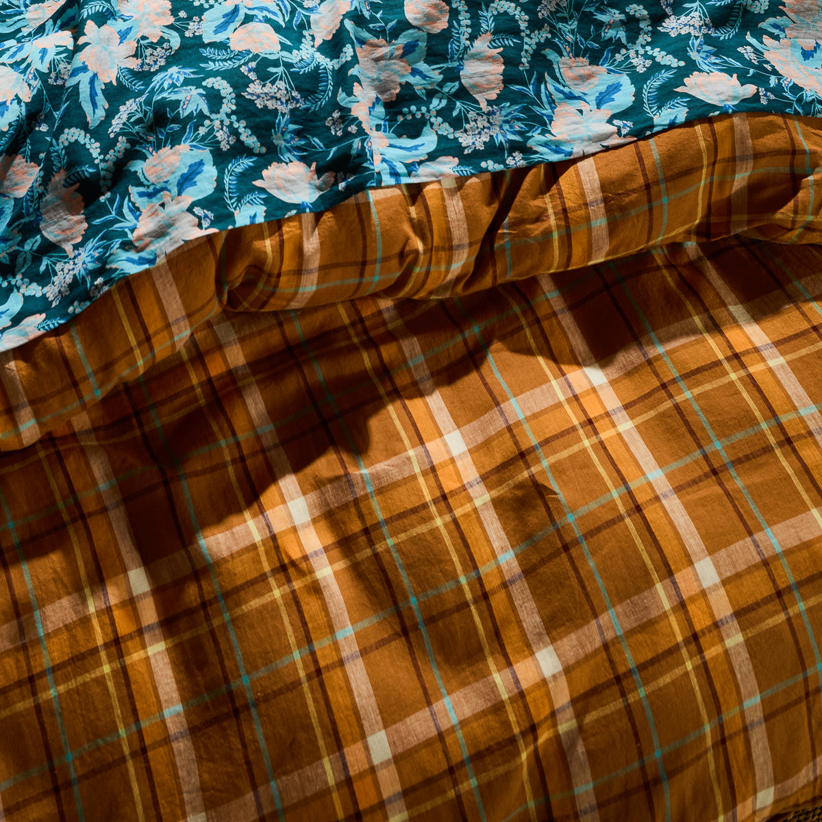 Frances Linen Quilt Cover - Sable