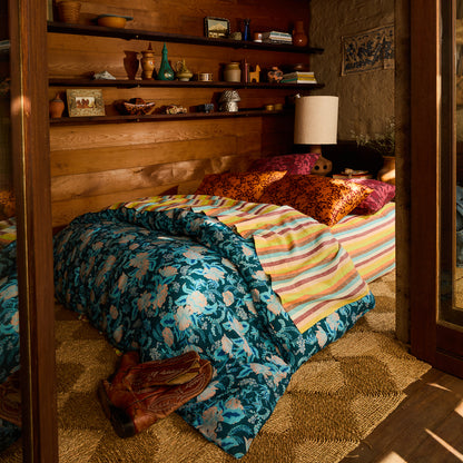 Sierra Linen Quilt Cover - Sodalite