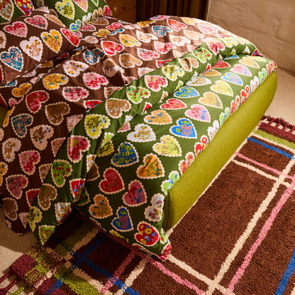 Loretta Cotton Quilt Cover - Hunter Green