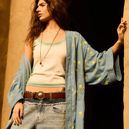 Anneliese Denim Robe - Peridot