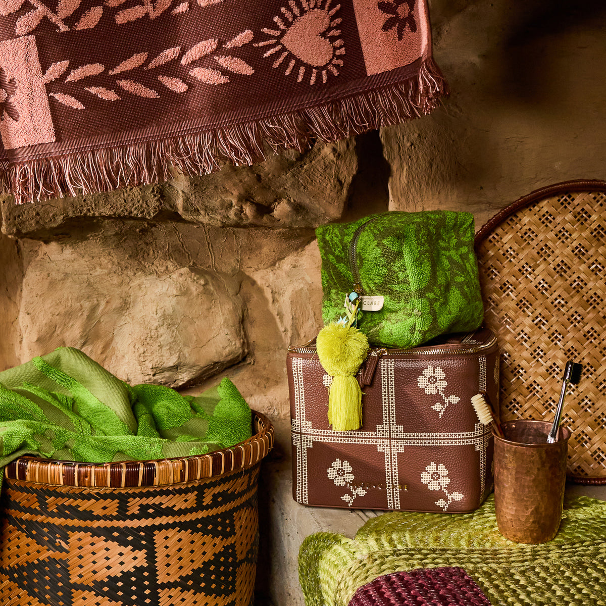 Indiana Terry Pouch - Cactus Green