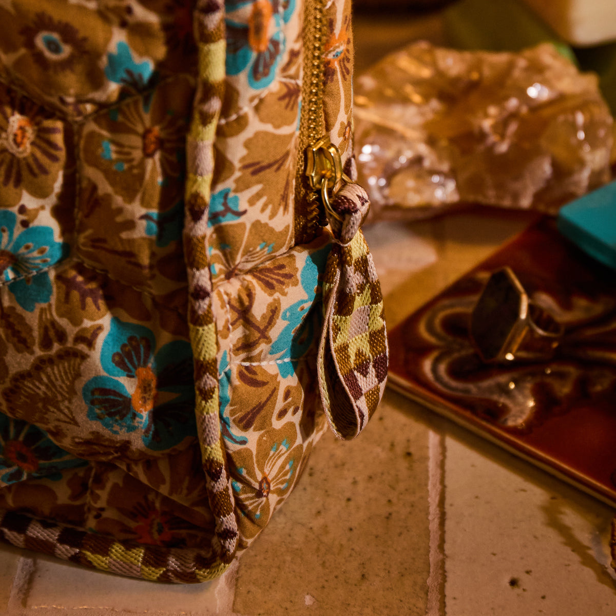 Magnolia Vanity Bag - Turquoise