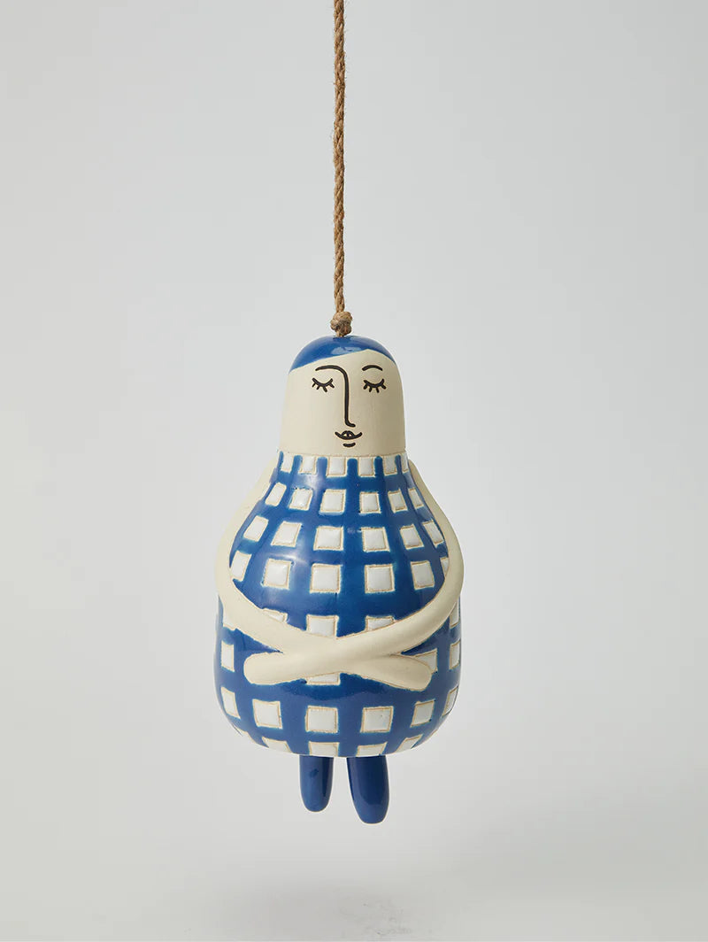 Nonna Blue Check Bell