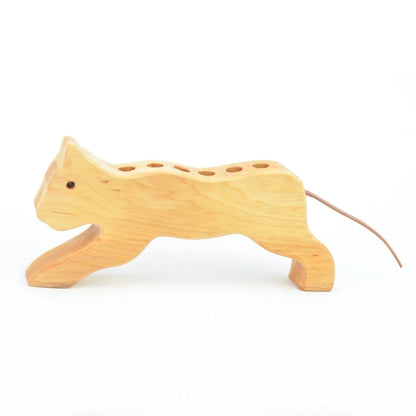 Wooden Pencil Holder - Cat