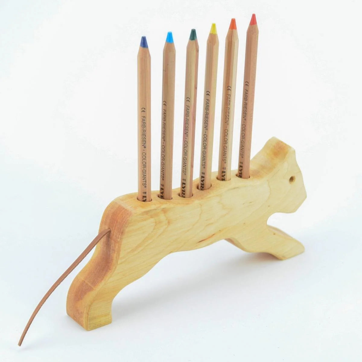 Wooden Pencil Holder - Cat