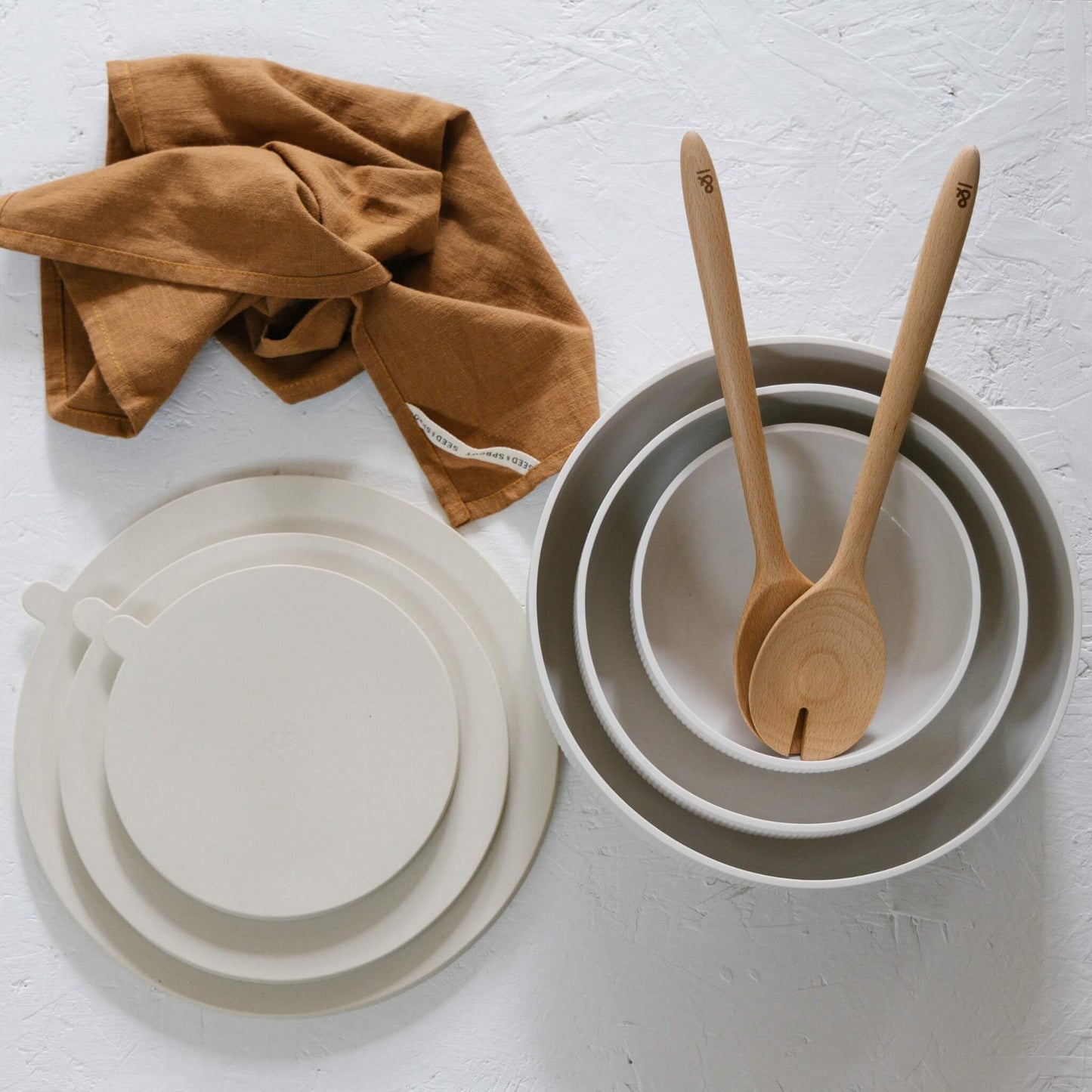 Silicone Nesting Bowl Set of 3 - Mushroom