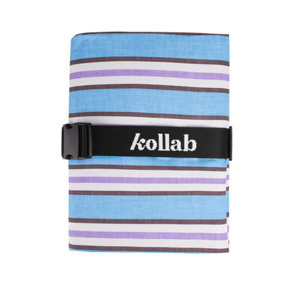 Medium Mat Choc Blue Stripe