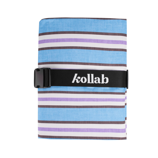 Medium Mat Choc Blue Stripe