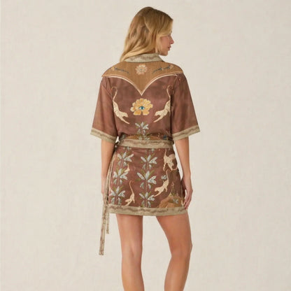 Eye of the Jungle Wrap Skirt - Hazel