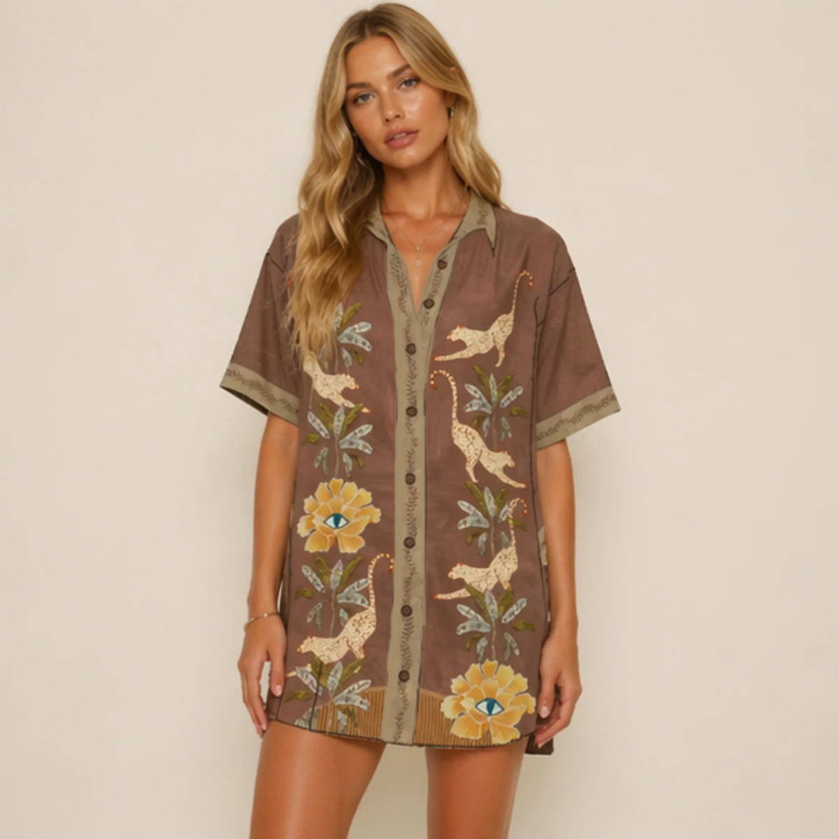 Eye of the Jungle Shirt - Hazel