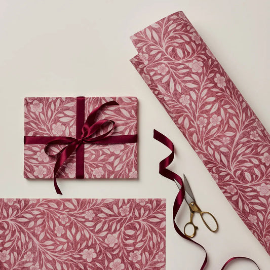Pink Flora Patterned Paper
