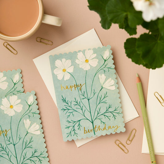 Cosmos 'Happy Birthday' Card