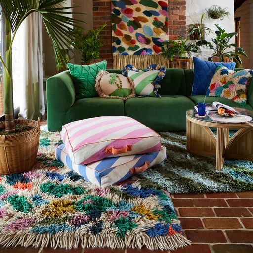 Palo Alto Floor Cushion - Dahlia
