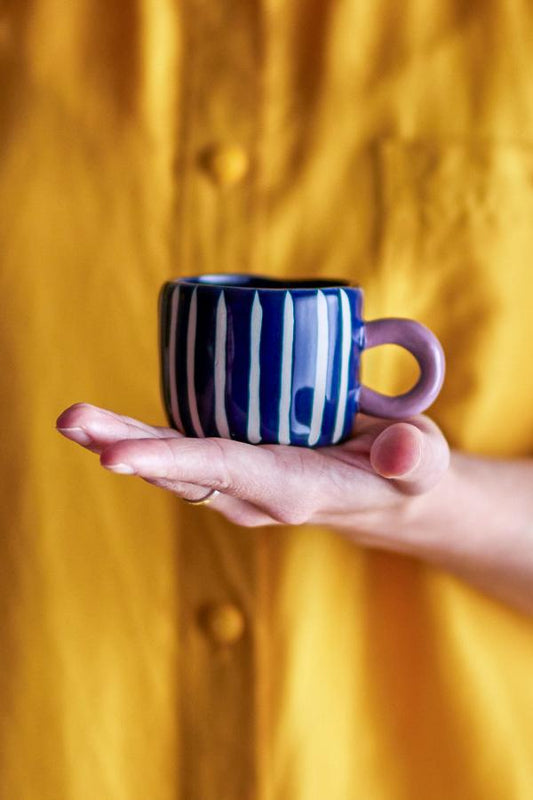 Nini Cup ~ Navy White Stripes