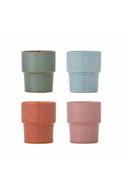 Ewan Cup, Rose Set of 4 assorted