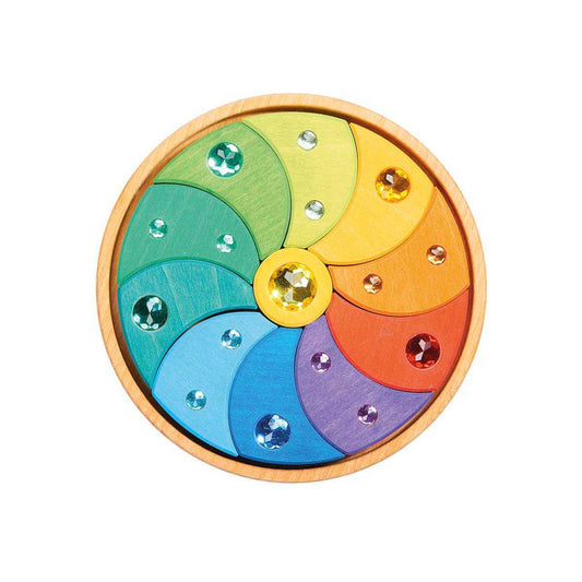 Sparkling Swirl Jewel Puzzle, 12 Parts in Round Tray