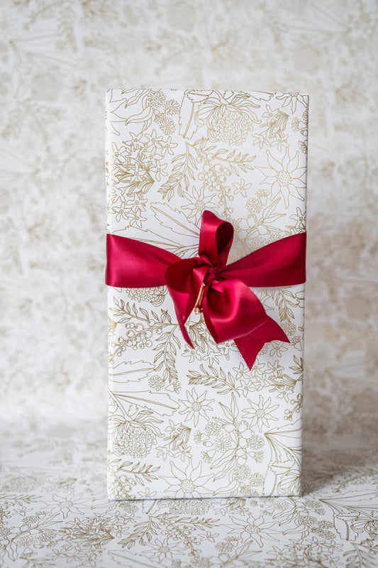 'Golden Native Floral' Wrapping Paper Roll